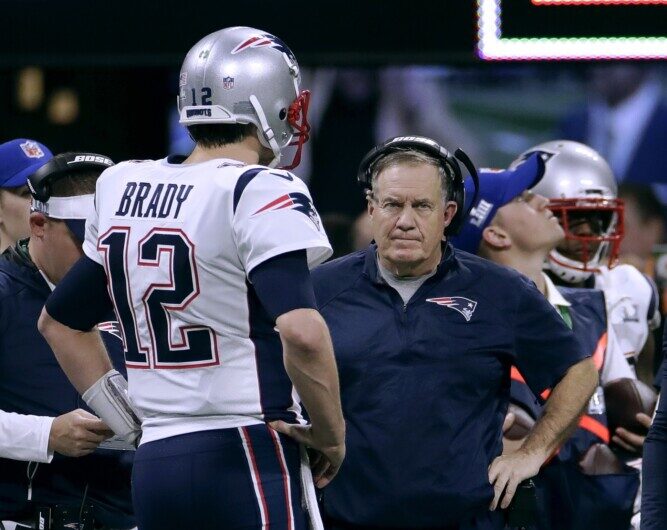 Associated Press/ Carolyn Kaster
QB Tom Brady, left, and Coach Bill Belichick went a decade between Super Bowl victories and the direction of the franchise may have changed if not for a rally from 10 points down in Super Bowl XLIX.