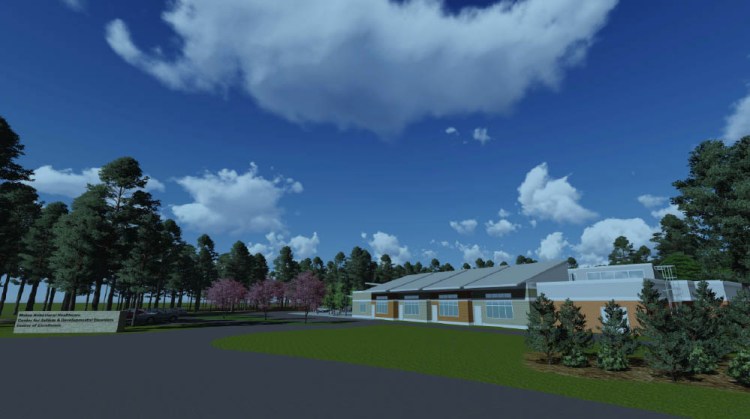 This rendering shows the proposed Maine Behavioral Healthcare Center of Excellence in Autism and Developmental Disorders in Portland.