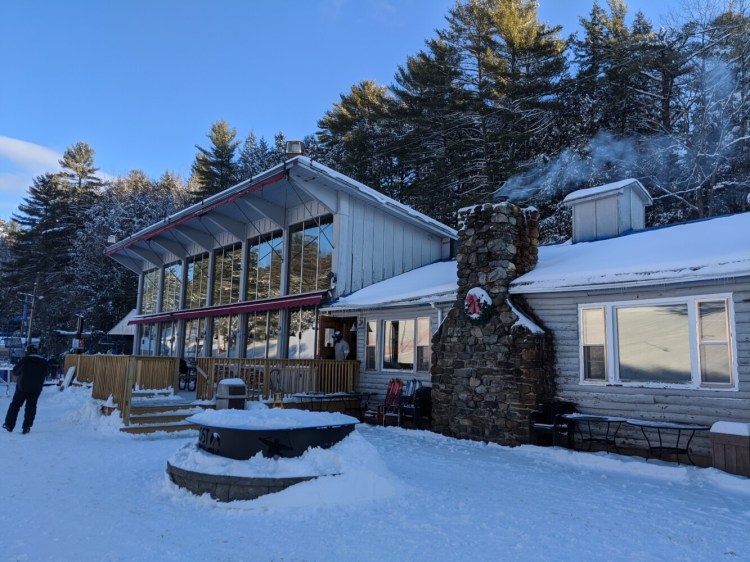 Lost Valley's ski lodge got a new deck just in time for this year's ski season. 