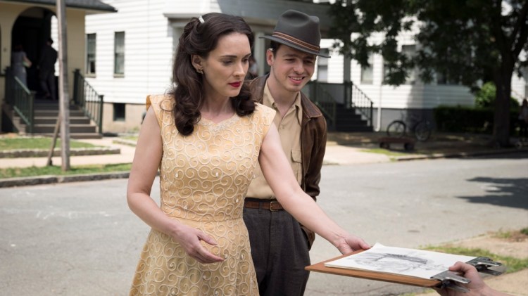 Winona Ryder, left, and Anthony Boyle in a scene from "The Plot Against America."