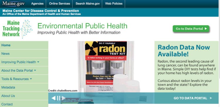 The Maine Center for Disease Control and Prevention provides a new online tool to help reduce residents' chance of radon exposure.
