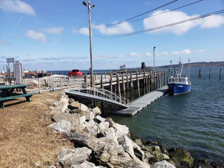 Rockland's middle pier was one of the sites around Penobscot Bay included a study of the expected effects of sea-level rise.