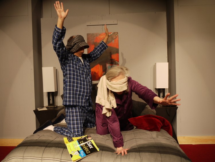 Russell Berrigan, left, as Henry, and Maura O'Brien as Alice in "Sexy Laundry."