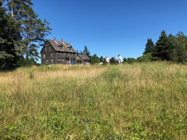 The Olson house in Cushing in July 2018, viewed from a vantage point similar to Andrew Wyeth's in the painting, "Christina's World." The house is open to the public and operated by the Farnsworth Art Museum.