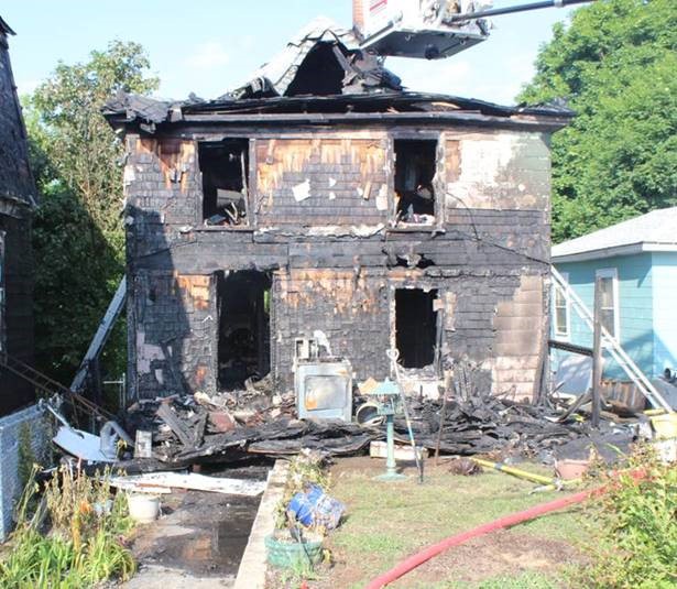 A two-story building on Montreal Street in Sanford was destroyed in an arson fire in July.