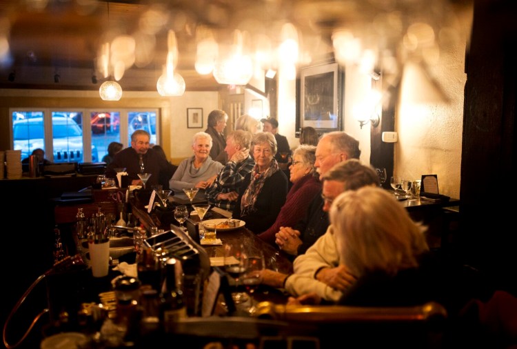 Locals pack The Thistle Inn in Boothbay Harbor on a late February day, continuing a long tradition.