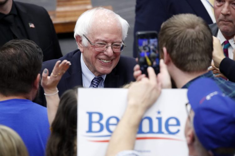 Democratic presidential candidate Sen. Bernie Sanders, I-Vt., benefited from the number of candidates in the New Hampshire primary on Tuesday, which split the vote multiple ways. 