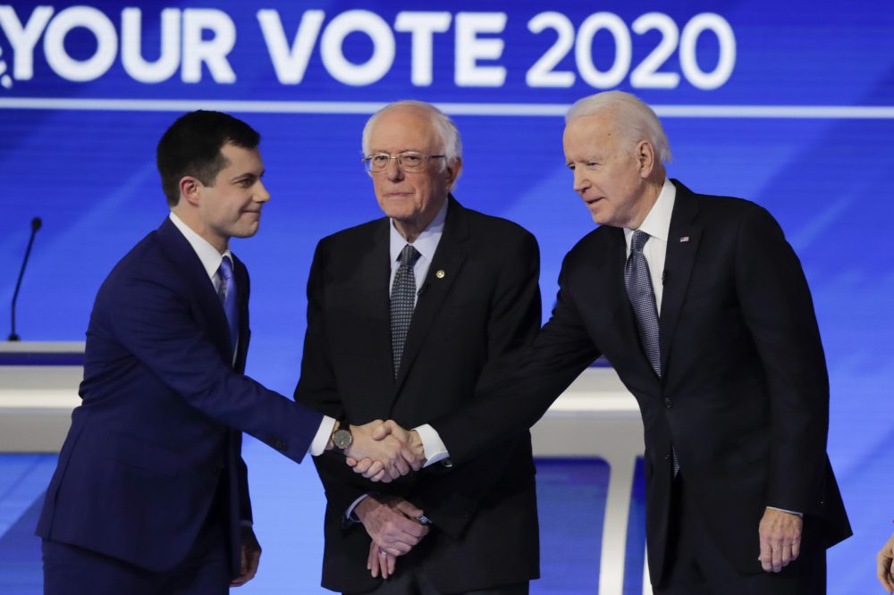Pete Buttigieg, Bernie Sanders, Joe Biden