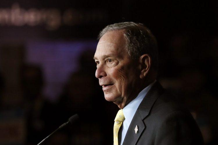 Democratic presidential candidate and former New York City Mayor Michael Bloomberg talks to supporters Tuesday in Detroit. 

Carlos Osorio/Associated Press