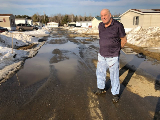 Larry Davis, 72, is a resident of Village Green in Waterville. He said the previous owner of the park did not notify residents that it was being sold, and after the sale, they learned that their rent will go up $40.
