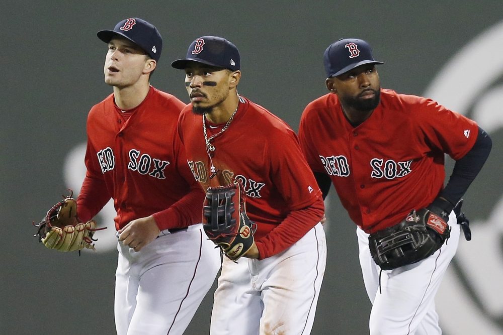 Andrew Benintendi, Mookie Betts, Jackie Bradley Jr.