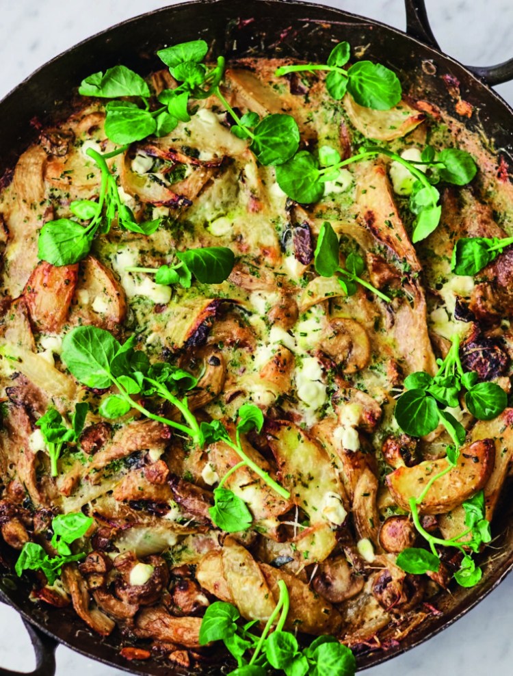 Potato & Mushroom al Forno from "Ultimate Veg: Easy & Delicious Meals for Everyone" by Jamie Oliver.