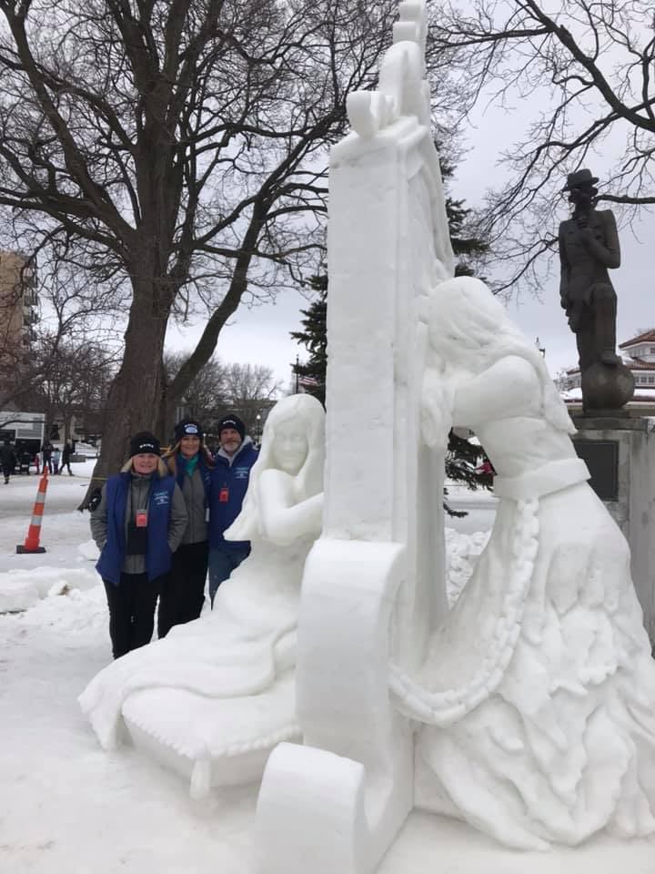 A Maine team placed in the top three at the U.S. National Snow Sculpting Championships for the third time in four years. 