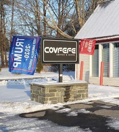 A pro-Trump coffee and gift shop is planned for 325 Old County Road in Rockland.