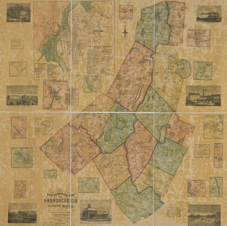 Map of Androscoggin County dated 1858.
