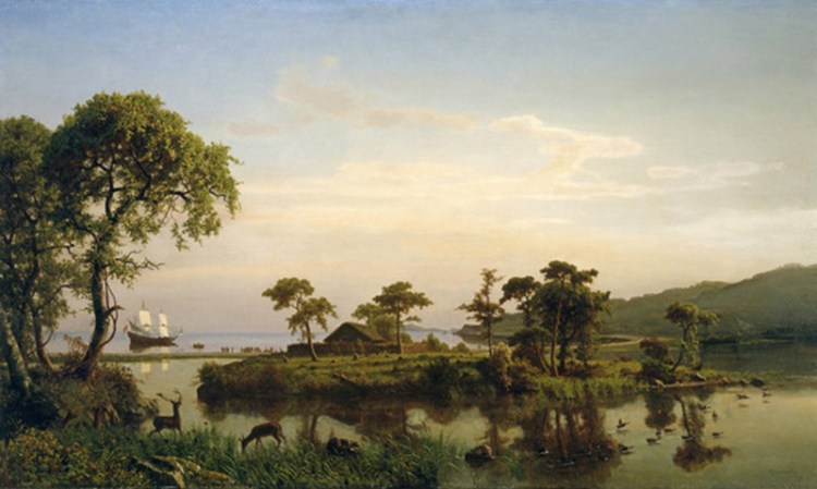 Batholomew Gosnold at Cuttyhunk, painted by Albert Bierstadt, 1858


MeBi