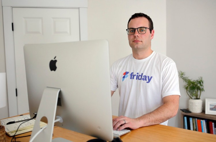 Luke Thomas of Friday, a company that builds software for remote communication, on March 24. Friday is a finalist in the Zoom App Marketplace Competition, to be live-streamed ... Friday.