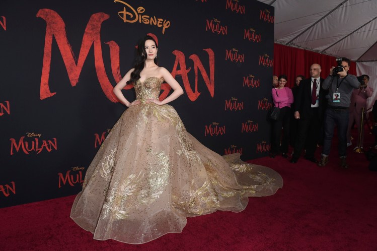 Yifei Liu arrives at the Los Angeles premiere of "Mulan" at the Dolby Theatre on Monday, Mar. 09, 2020.