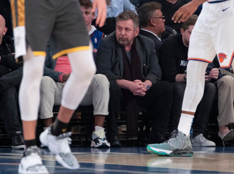 James Dolan, the executive chairman of Madison Square Garden Company and owner of the Knicks, has tested positive for the coronavirus. 