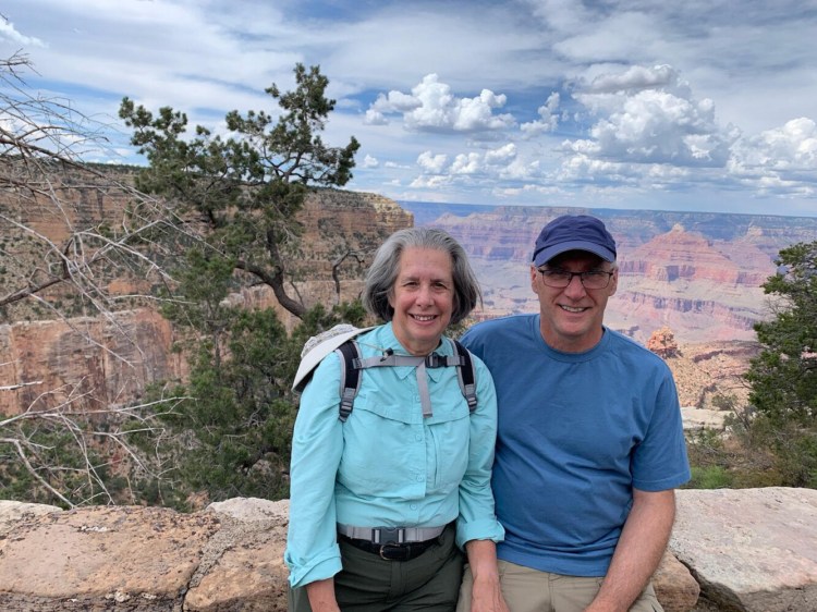 Carolyn Rasmussen, of Union, and her husband Jeff Twitchell, at the Grand Canyon.