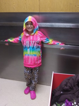 Drive-by shooting victim Emahleeah Frost, 7, was on her way back to Waterville on Thursday after being discharged from a Portland hospital where she was treated for a bullet lodged between two vertebrae in her back. 
