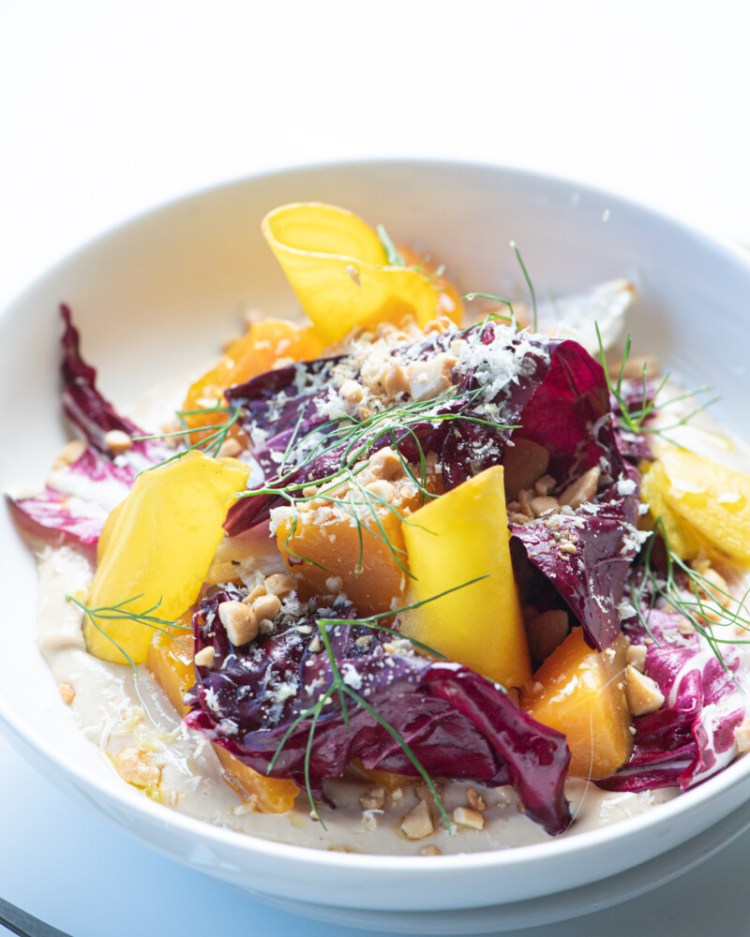 No goat cheese here. Little Giant's vegan beet salad is one of many vegan dishes on offer for Maine Restaurant Week. 