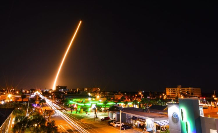 A SpaceX Falcon is launched from Cape Canaveral, Fla., on Friday with a load of supplies for the International Space Station.