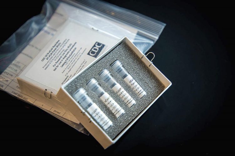 The U.S. Centers for Disease Control and Prevention's test kit for the new coronavirus. 