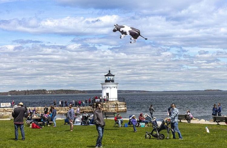 Bug Light Park in South Portland, home to popular summer events that have been canceled because of the coronavirus pandemic.