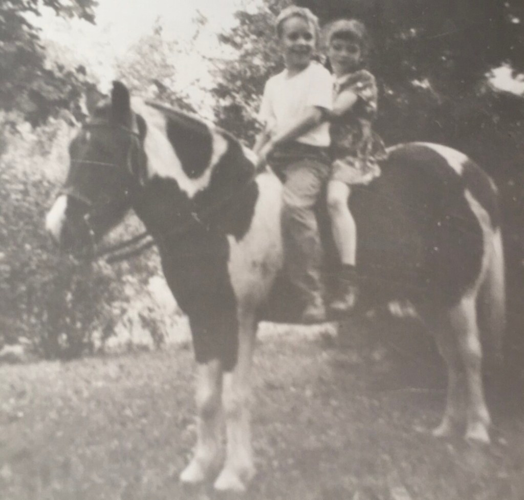 Kay Wheeler, right, and her Missouri cousin Jay on his pinto in 1947 or '48.
