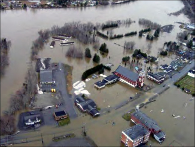 May 1, 2008, in Fort Kent, where the St. John River crested at 30.17 feet.

