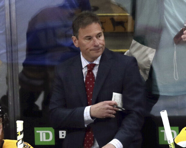 Boston Bruins Coach Bruce Cassidy thinks players will need two weeks on the ice before they could start playing games again. 