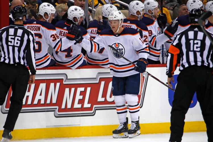 Edmonton Oilers' forward Colby Cave is in the critical care unit in a Toronto hospital after suffering a brain bleed.