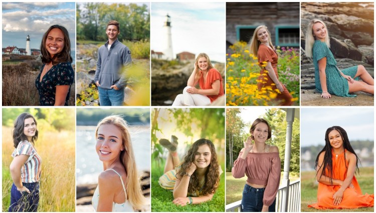 Winthrop High School has announced its top 10 seniors for the class of 2020. Top from left are Gabrielle Blanco, Ian Dow, Samantha Allen, Sara Condon and Alexis Emery. Bottom from left are Madeline Fenlason, Natalie Frost, Nikki MacDonald, Natalie Rogers and Aaliyah Wilson-Falcone.