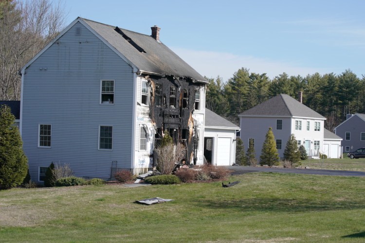 Fire causes heavy damage to a home on East Wind Drive in Buxton Tuesday morning.