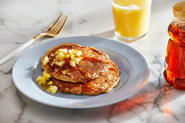Pineapple Cottage Cheese Pancakes