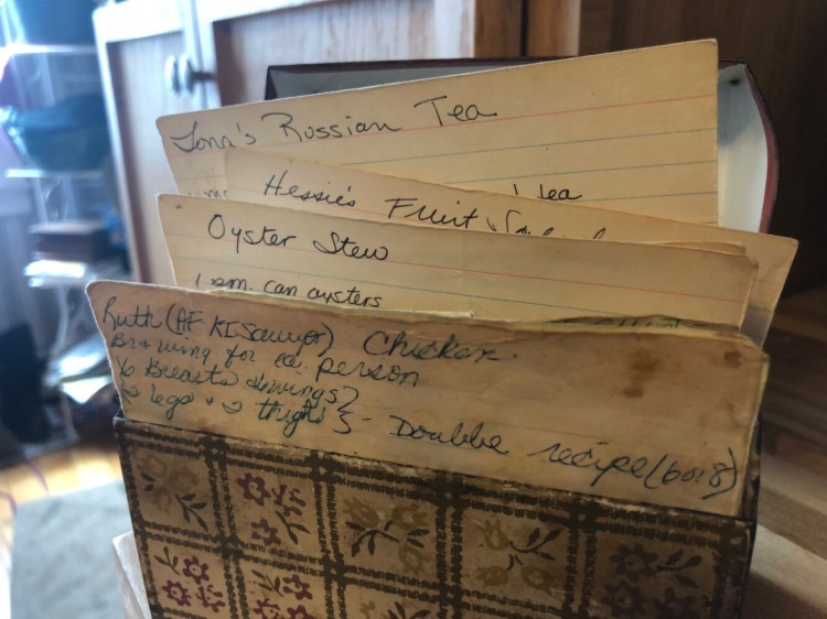 Battered but still beloved, this recipe box holds gifts from decades of military life.