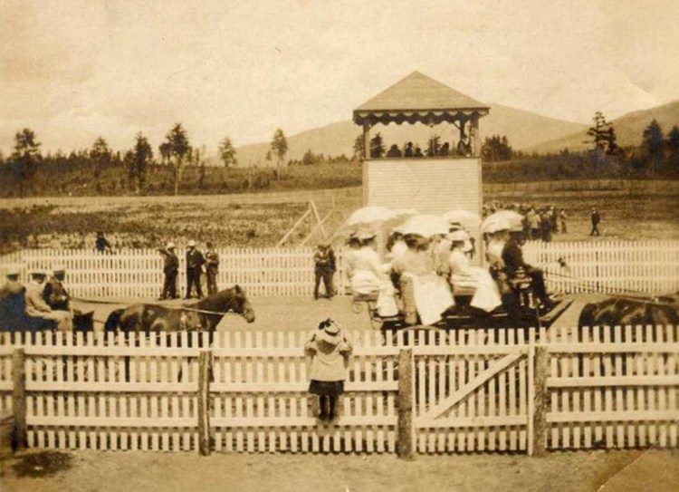 A parade at the West Oxford Agricultural Society fair, ca. 1880