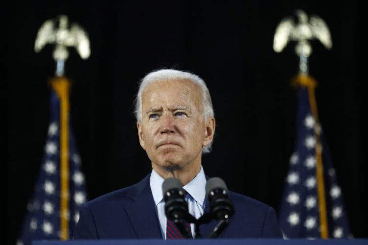 Democratic presidential candidate, former Vice President Joe Biden pauses while speaking during a June 25 event in Lancaster, Pa.  