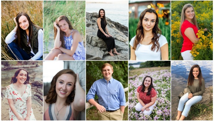 Gardiner Area High School has announced its top 10 graduates for the class of 2020. Top from left are Abigail Folsom, Kiersten Weed, Sierra Nestor, Susan Strickland and Nadia Kempton. Bottom from left are Audrey Palmer, Caitlin Paul, Evan Wells, Diane Tran and Arianna Kelsey.
