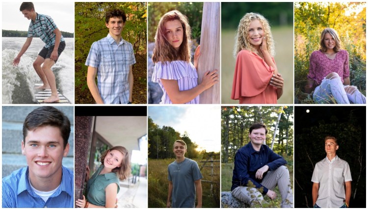 Messalonskee High School has announced its top 10 students for the class of 2020. Top from left are Cameron Croft, Martin Guarnieri, Lauren Bourque, Alexa Brennan and Mackenzie Mayo. Bottom from left are Benjamin Hellen, Hanna Lavenson, Travis Hosea, Alexander Pierce and Tucker Charles.
