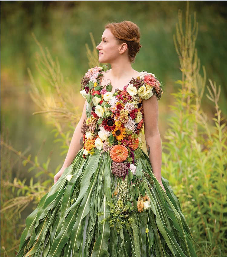 Dress with flowers clearance inside