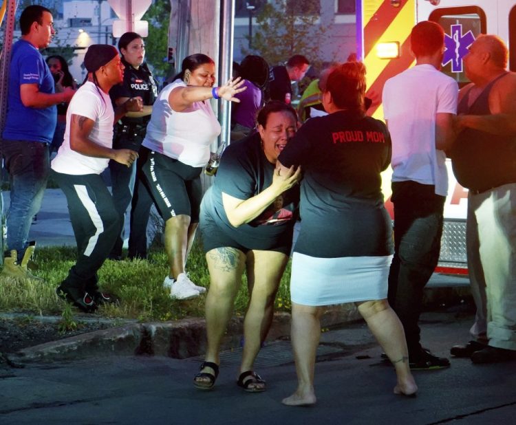 Nine people were wounded at a large party late Saturday night in Syracuse, N.Y. 