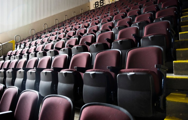 PORTLAND, ME - JULY 10: Empty seats at Cross Insurance Arena. (Staff photo by Derek Davis/Staff Photographer)