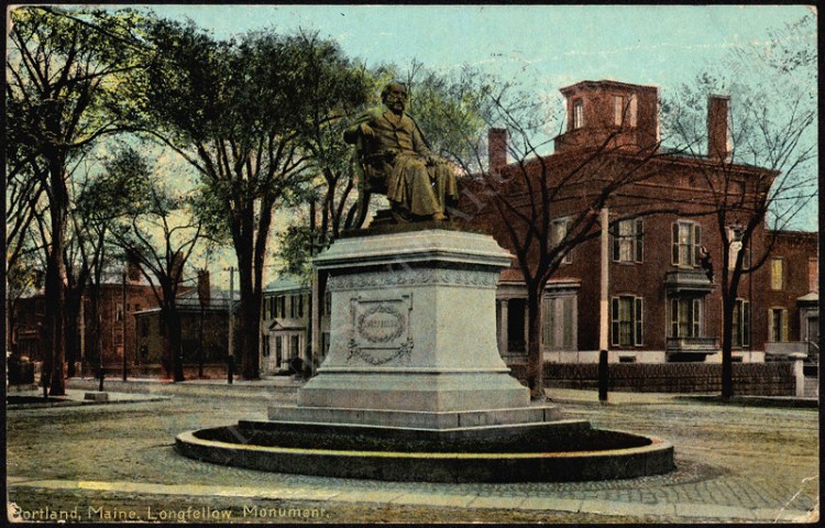 Longfellow Monument, postcard circa 1914
