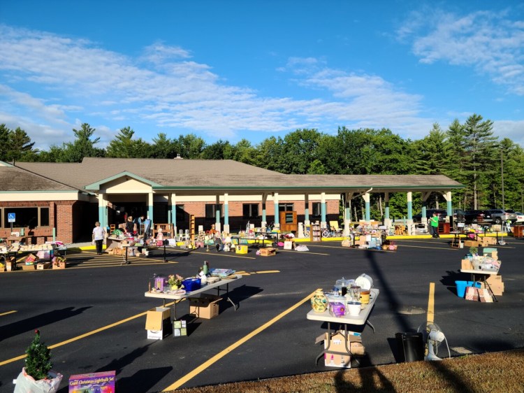 OTIS Federal Credit Union in Jay held a yard sale Aug. 22 in its member parking lot to raise money for the Maine Credit Unions’ Campaign for Ending Hunger. Eight employees volunteered their time.