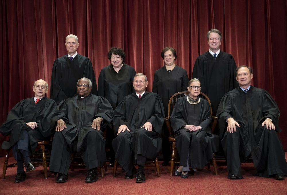 Stephen Breyer, Clarence Thomas, John G. Roberts, Ruth Bader Ginsburg, Samuel Alito Jr., Neil Gorsuch, Sonia Sotomayor, Elena Kagan, Brett M. Kavanaugh