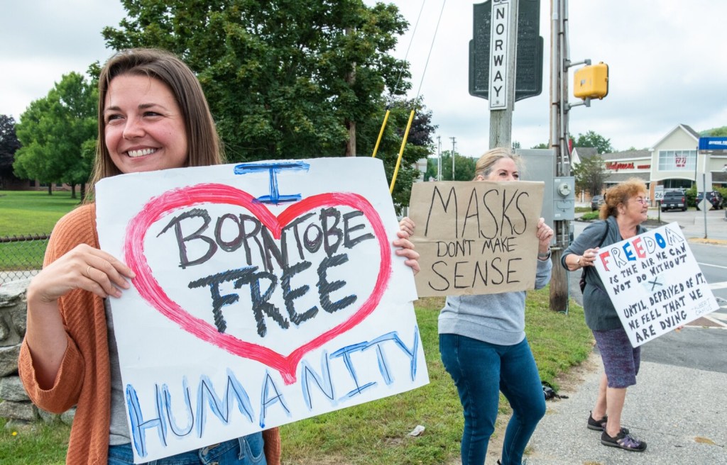 Support mixed in Oxford County as protesters object to student mask ...