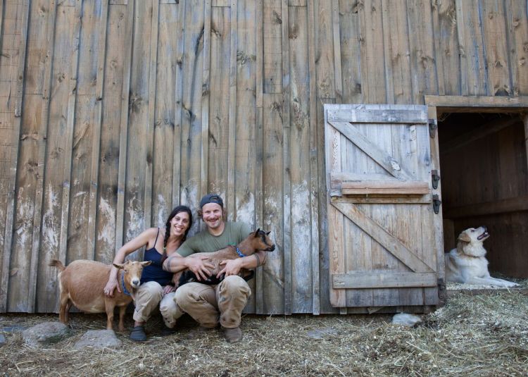 Christelle and Jon McKee of Copper Tail Farm in Waldoboro.
