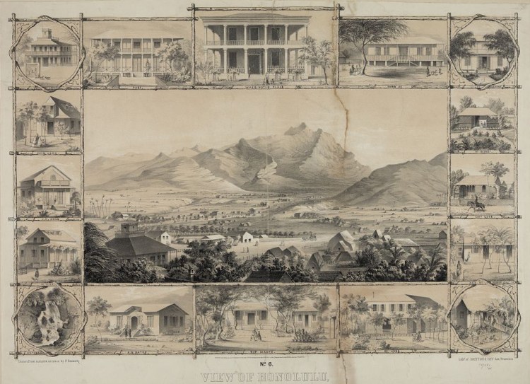 View of Honolulu, 1854

